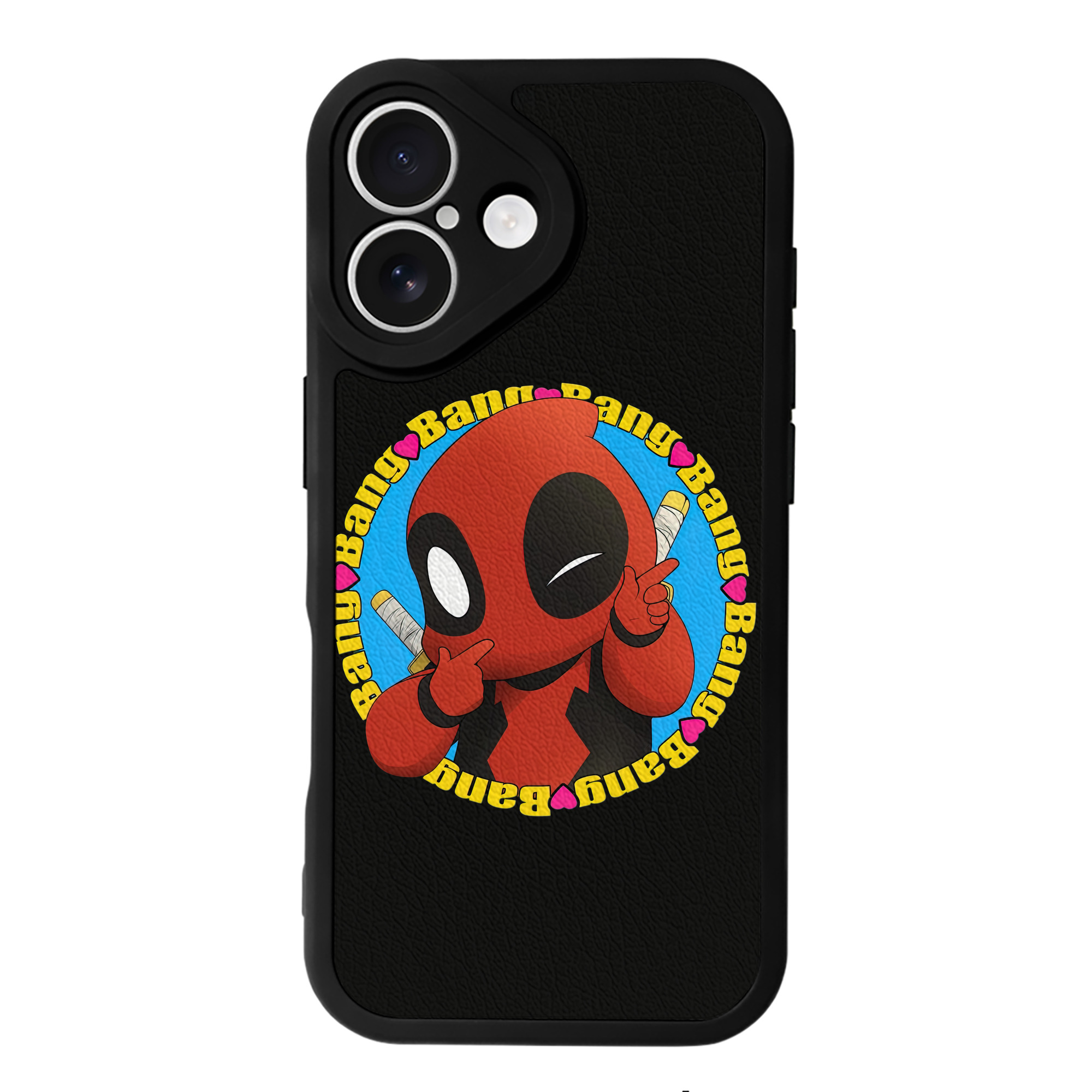 （画像用） Deadpool デッドプール 【iPhone 16シリーズ対応】シリコンスマホケース（レザー調） 材質：シリコン